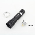 High Light Zoom Heads torche rechargeable Led Lampe de poche avec pinces